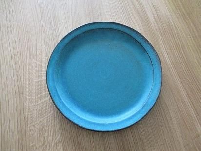 ドルチェ 益子焼　シャビーターコイズリムプレートL 益子焼 シャビーターコイズプレート（L） | MatsuBokkuri