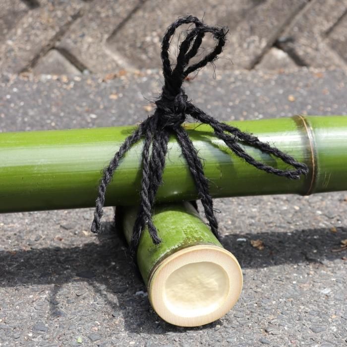 人工青竹　結界（車止めなど） 本格和風】天然青竹の結界・車止め 神社・茶室・庭園に