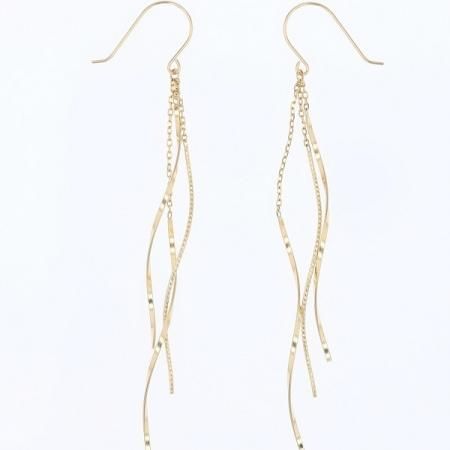【ファッション通販】の商品をすべて K-Tiara K10YGミックスウェーヴピアス ジュエリーKANDA - アクセサリー