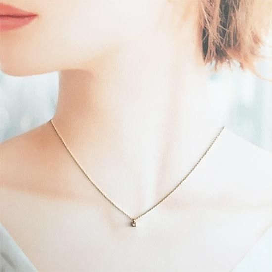 田中様K10ダイヤネックレス Ops. ネックレス レディース ダイヤモンド 0.05ct K10 10金 記念