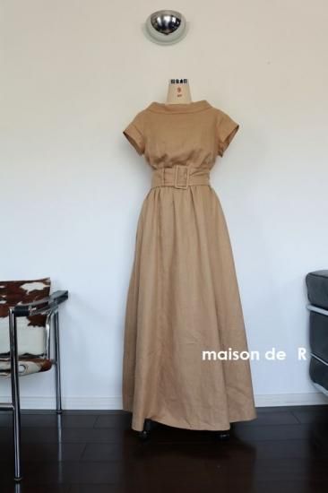 18 08 リネンワンピース ロング丈 Maison De R 18 08 リネンワンピース ロング丈 Maison De R