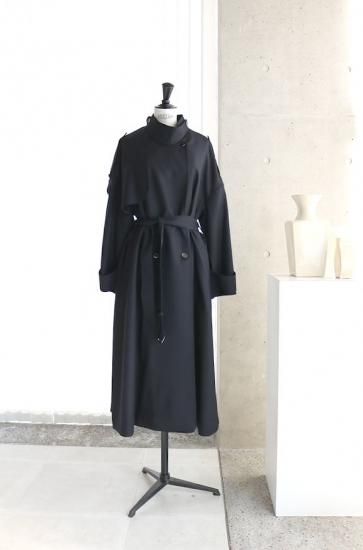 22-09 受注・フラノノーカラートレンチコート - MAISON de R 22-09 受注・フラノノーカラートレンチコート - MAISON de R