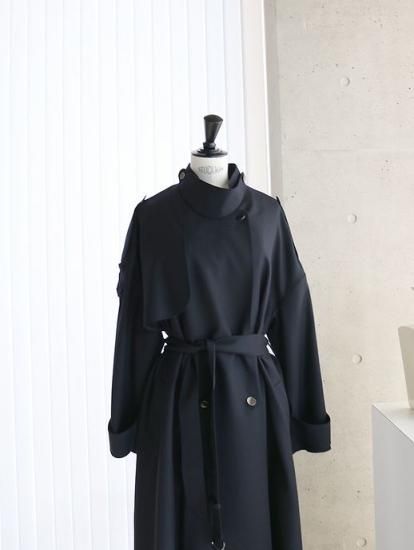 22-09 受注・フラノノーカラートレンチコート - MAISON de R 22-09 受注・フラノノーカラートレンチコート - MAISON de R