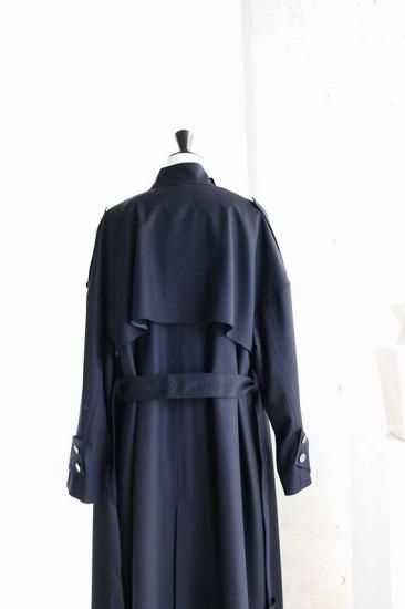 22-09 受注・フラノノーカラートレンチコート - MAISON de R 22-09 受注・フラノノーカラートレンチコート - MAISON de R