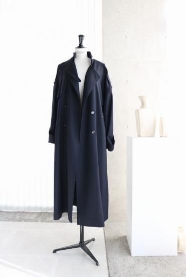 22-09 受注・フラノノーカラートレンチコート - MAISON de R 22-09 受注・フラノノーカラートレンチコート - MAISON de R