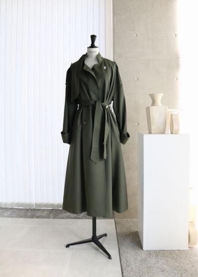 22-09 受注・フラノノーカラートレンチコート - MAISON de R 22-09 受注・フラノノーカラートレンチコート - MAISON de R