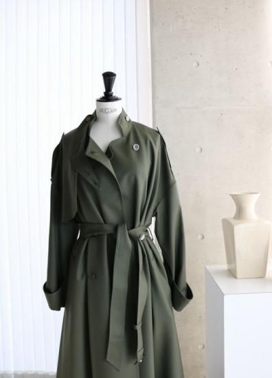 22-09 受注・フラノノーカラートレンチコート - MAISON de R 22-09 受注・フラノノーカラートレンチコート - MAISON de R