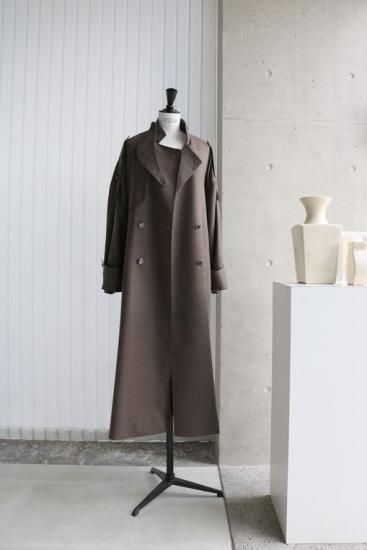 22-09 受注・フラノノーカラートレンチコート - MAISON de R 22-09 受注・フラノノーカラートレンチコート - MAISON de R