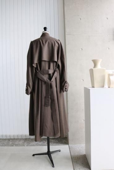 22-09 受注・フラノノーカラートレンチコート - MAISON de R 22-09 受注・フラノノーカラートレンチコート - MAISON de R