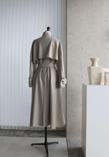 22-09 受注・フラノノーカラートレンチコート - MAISON de R 22-09 受注・フラノノーカラートレンチコート - MAISON de R