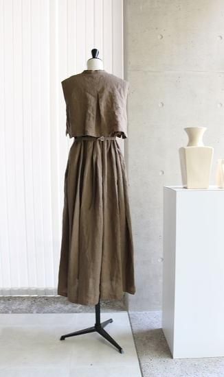 ［完成品］ノーブルヨークワンピース 110size 22-08 リネンノースリーブヨークワンピース - MAISON de R