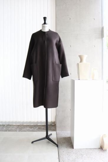 22-09 リバー仕立て・ノーカラーコート - MAISON de R 22-09 リバー仕立て・ノーカラーコート - MAISON de R