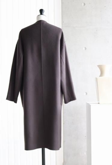 22-09 リバー仕立て・ノーカラーコート - MAISON de R 22-09 リバー仕立て・ノーカラーコート - MAISON de R