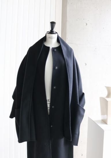 22-09 リバー仕立て・ノーカラーコート - MAISON de R 22-09 リバー仕立て・ノーカラーコート - MAISON de R