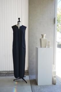 maison de R メゾンドアール　ヨークジャージワンピース　ネイビー 23-08 セーラーカラージャージワンピース着画（ネイビー