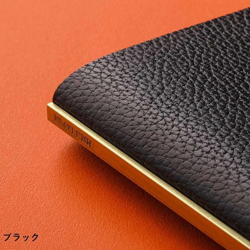 PLOTTER 6穴リングレザーバインダー ナローサイズ 通販] PLOTTER 6穴リングレザーバインダー シュリンク ブラック