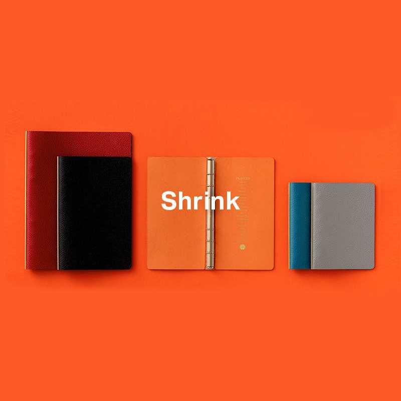 PLOTTER プロッター 6穴リングレザーバインダー A5シュリンク オレンジ