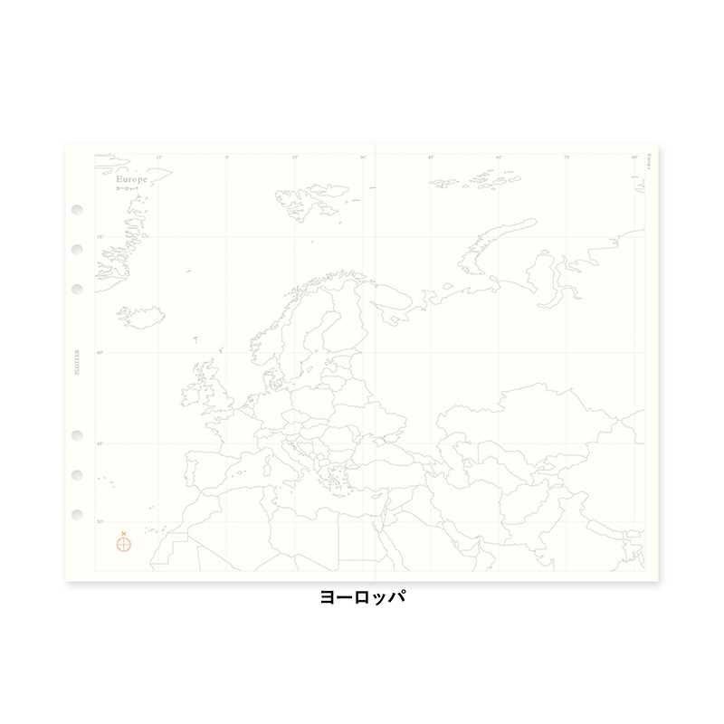 ワールドマップ 通販] PLOTTER ワールドマップ(世界白地図) A5サイズ | 石丸文行