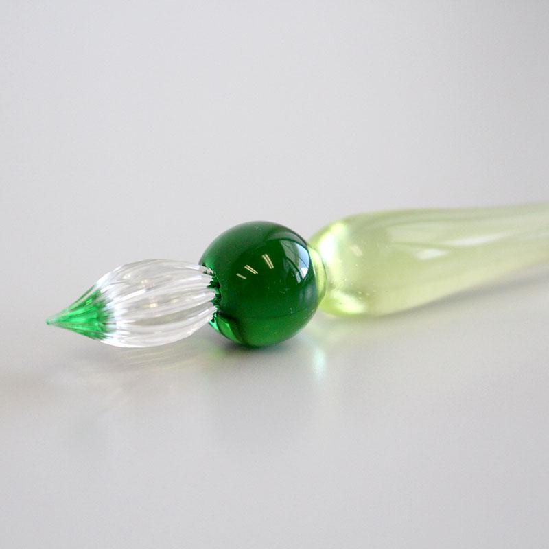 通販] ぐり工房 ガラスペン グラマラス・ショート Green | 石丸