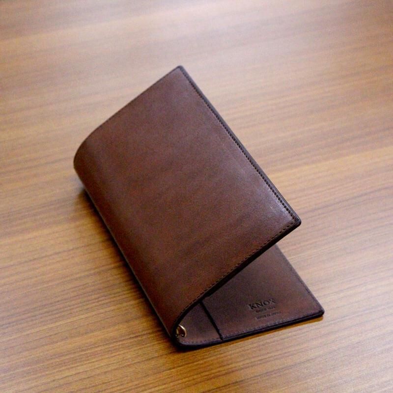 通販][送料無料] KNOX オーセン システム手帳 ダークブラウン ナロー 