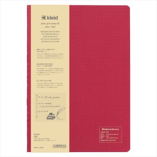 kleid 2mm grid notes A5 Red