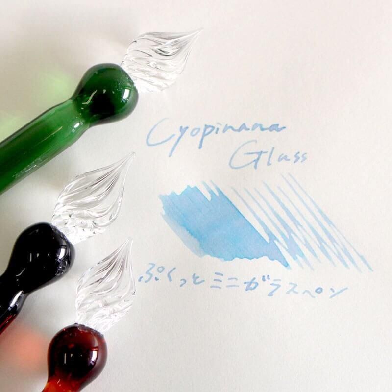 本日のみ価格【色華硝子】孔雀文 ピーコック 細軸 ガラスペン