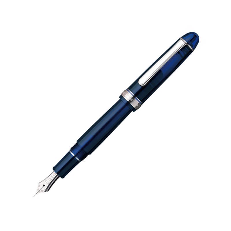 プラチナ万年筆 #3776 センチュリー ロジウム ブルー UEF 長刀研ぎ-