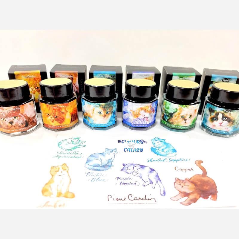 高品質の人気 タミヤ瓶へ変更】万年筆インク ピエールカルダン 全 猫インク 筆記具