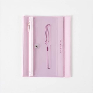 [数量限定]ダイゴー isshoni. ペンケース付ノートカバー PVC B6 LAMY ピンク