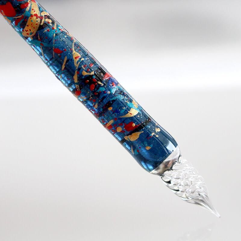 Synchronicity Glass Art　ツインガラスペン　ブルー 通販] [送料無料]シンクロニシティグラスアート Synchronicity