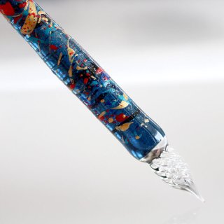 [送料無料]シンクロニシティグラスアート Synchronicity Glass Art スプラッシュ ブルー