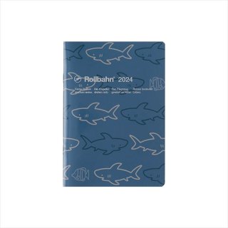 [数量限定]デルフォニックス DELFONICS 2024年 ロルバーンノートダイアリー パジャマ B6 ブルー(サメ)