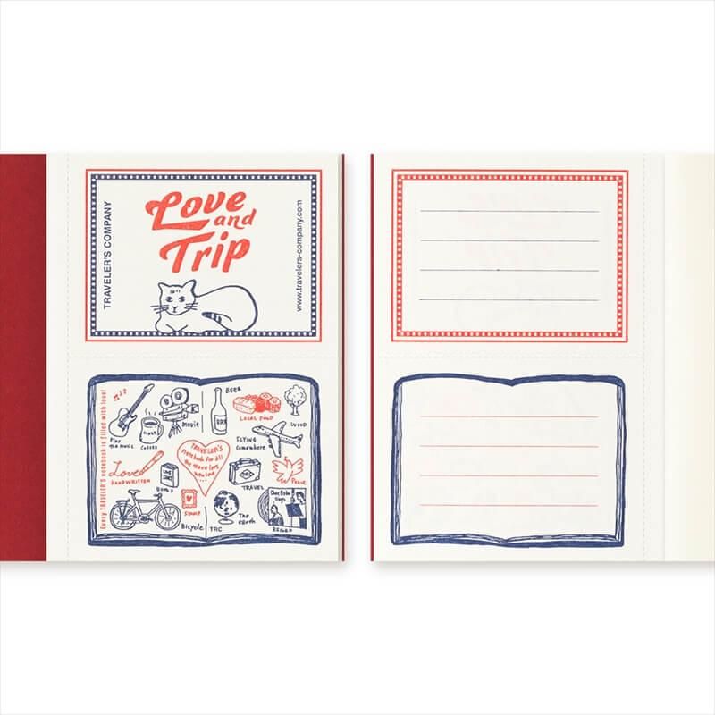 ★限定★トラベラーズノート パスポートサイズ LOVE AND TRIP ２点 トラベラーズノート パスポートサイズ LOVE AND TRIP レッド