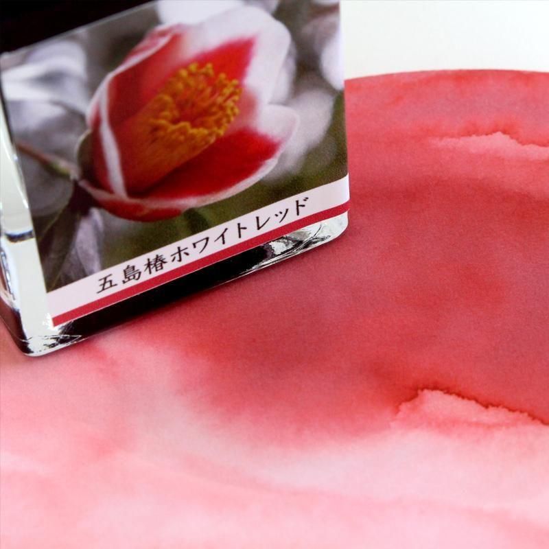通販]石丸文行堂 長崎美景 インク 五島椿ホワイトレッド 20ml| 石丸文