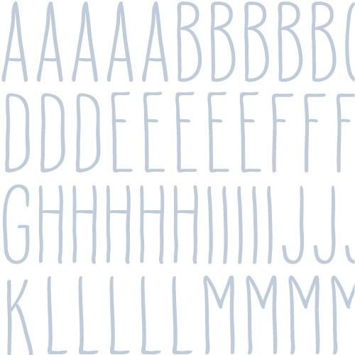 ALPHABET HANDWRITING(アルファベットハンドライティング・ライトグレイッシュブルー)
