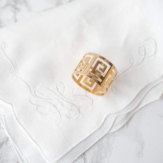 スパイラルナプキンリング(ゴールド) - おしゃれな食器・インテリア