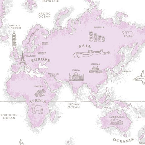 WORLD MAP(ワールドマップ・ピンク)