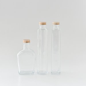 ハーバリウムボトル/瓶 円柱 角柱 スキットル ウィスキー ハンドメイド