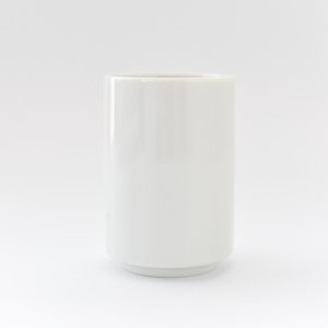 湯のみ�(ストレート)/白磁 白い食器 ポーセリンアート カップ