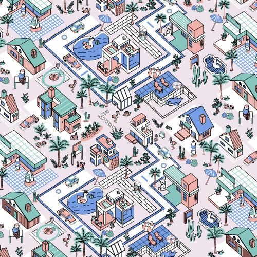 Town Summer タウン サマー 転写紙 かわいい おしゃれ ポーセリンアート用デザイン転写紙 Victoria Design 通販ヴィクトリアデザイン Town Summer タウン サマー 転写紙 かわいい おしゃれ ポーセリンアート用デザイン転写紙 Victoria Design 通販ヴィクトリアデザイン