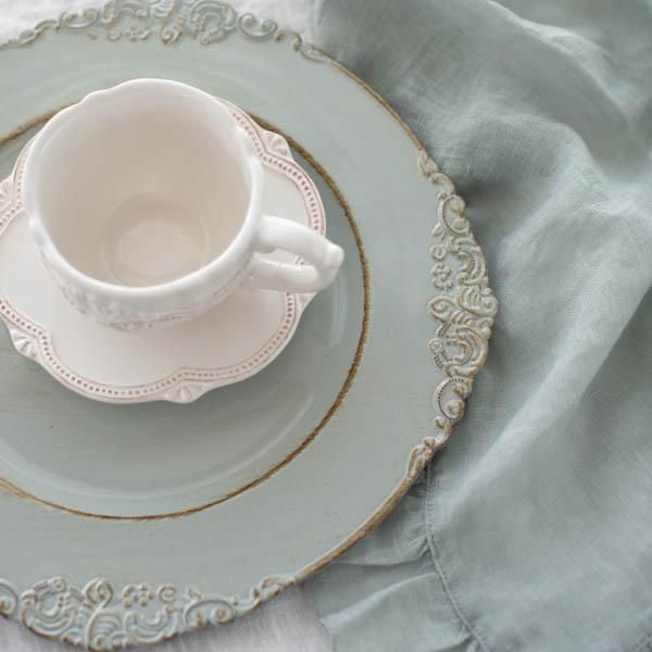 アンティークロイヤルアンダープレート(グレー)/おしゃれ トレイ