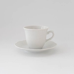 メヌエットカップ＆ソーサー/白磁 白い食器 コーヒーカップ ティカップ