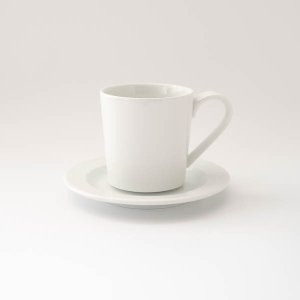 アクセスカップ＆ソーサー(マグ)/白磁 白い食器 マグカップ