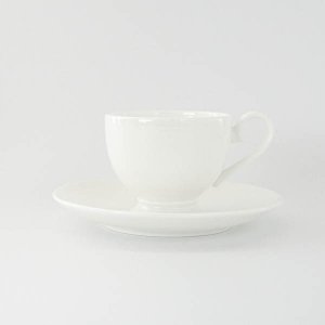 エチュードカップ＆ソーサー(コーヒー)/白磁 真っ白い食器 コーヒーカップ