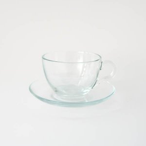 パシャバチェベーシックカップ＆ソーサー/ガラス ティーカップ  食洗機対応