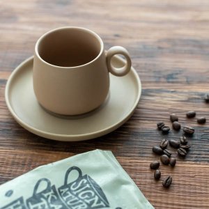 スモーキーカラーカップ&ソーサーII(ブラウン)(無くなり次第終了)/食器 おしゃれ コーヒーカップ カフェ風