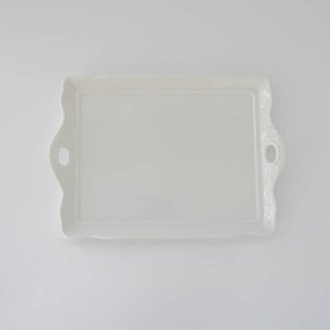 エレガントトレイII(L)/白い食器 白磁 お皿 レクタングル
