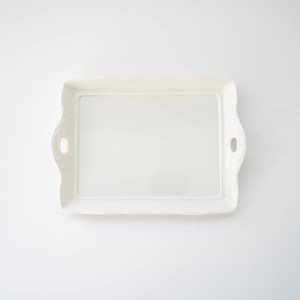 エレガントトレイII(M)/白い食器 白磁 お皿 レクタングル