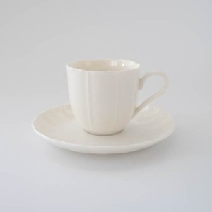 マムカップ＆ソーサー/白い食器 コーヒーカップ ティーカップ 白磁