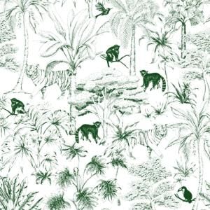 JOUY JUNGLE(ジュイジャングル・グリーン)/転写紙 ファッショナブル アニマル